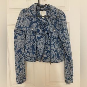 Forever 21 floral jean jacket
